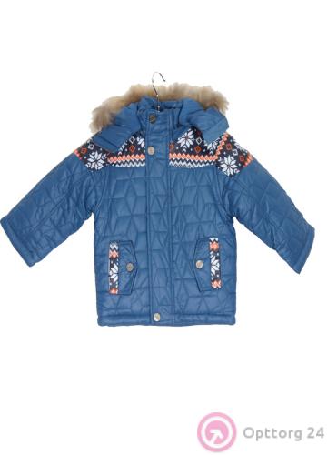 Пуховик для мальчика голубой купить оптом