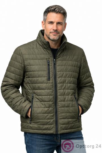 Куртка мужская демисезонная стеганная в полоску купить оптом