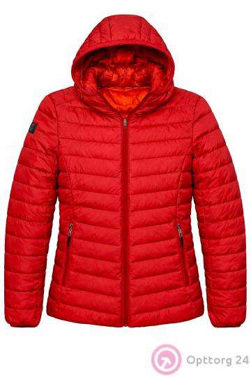 Куртка мужская стеганная на синтепоне однотонная красного цвета купить оптом