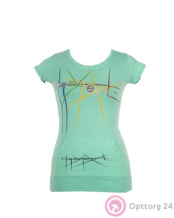 Футболка женская с хаотичными линиями купить оптом