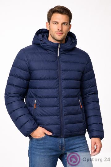 Куртка мужская стеганая на синтепоне темно-синияя  купить оптом