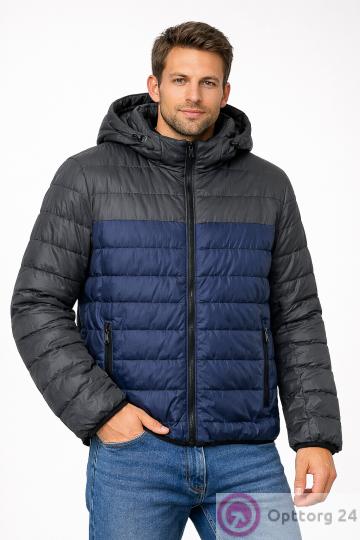 Куртка мужская двухцветная демисезонная короткая купить оптом