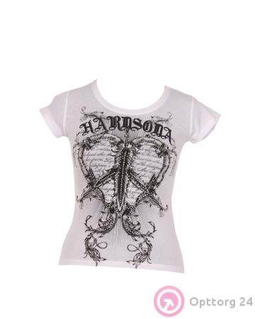 Футболка женская с принтом и надписью купить оптом