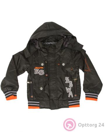 Куртка для мальчика демисезонная темно-серого цвета купить оптом