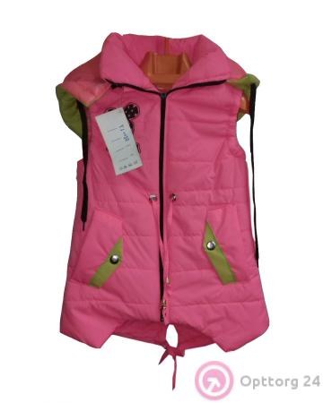 Жилет розового цвета для девочки купить оптом