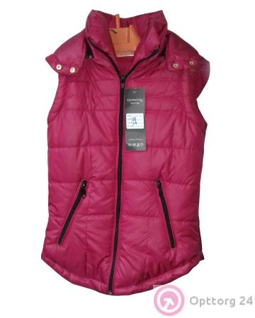 Жилет для девочки подростковый малинового цвета купить оптом