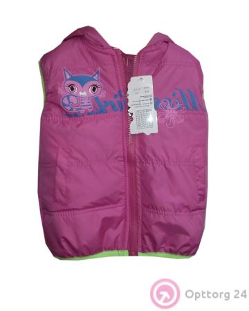 Жилет розовый с изображением кошки купить оптом