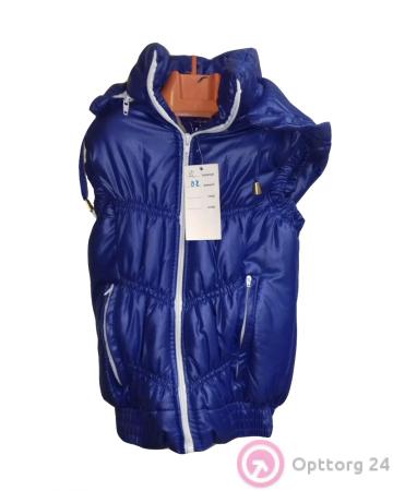 Жилет подростковый синего цвета купить оптом