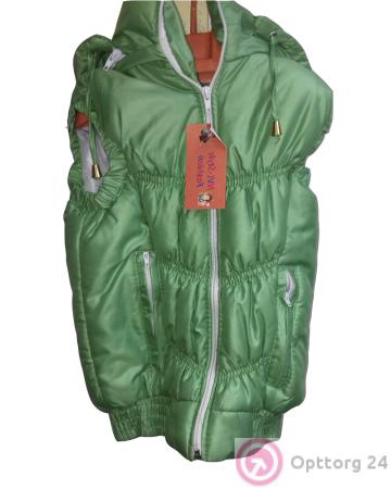 Жилет подростковый зеленого цвета купить оптом