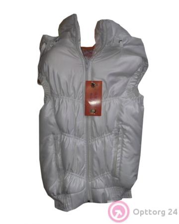 Жилет подростковый белого цвета купить оптом