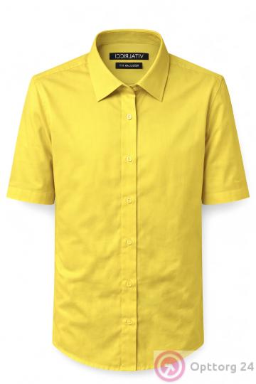 Рубашка мужская с коротким рукавом Vitali Rocci 100% хлопок (ассортимент цветов) купить оптом