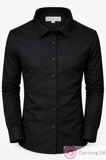 Рубашка мужская классическая прямая из хлопка Platin купить оптом