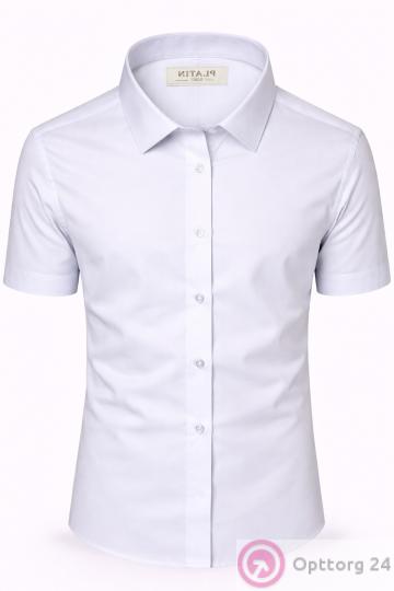 Рубашка мужская классическая прямая из хлопка Platin купить оптом