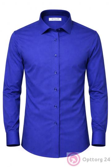 Рубашка мужская классическая прямая из хлопка Platin купить оптом