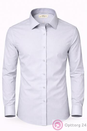 Рубашка мужская классическая прямая из хлопка Platin купить оптом