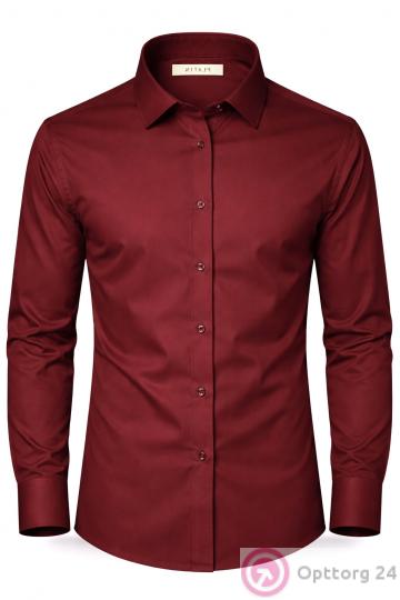 Рубашка мужская классическая прямая из хлопка Platin купить оптом