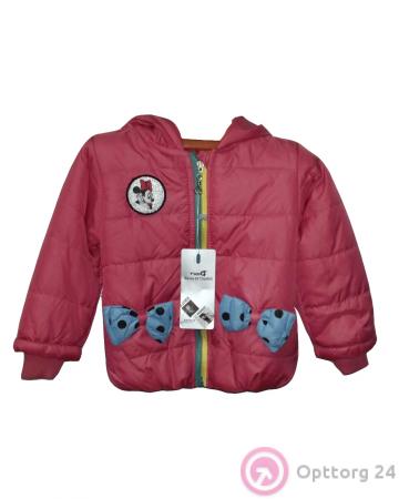 Детская куртка бордовая с бантами купить оптом
