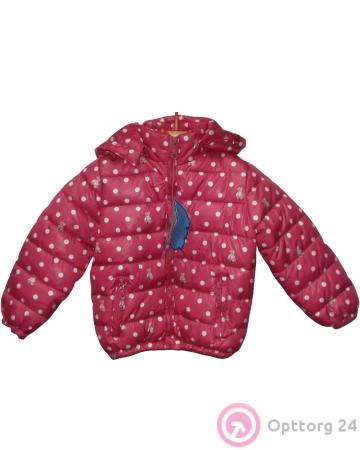 Детская куртка красная в горошек купить оптом