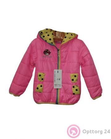 Детская куртка светло-розовая с изображением Злой птички купить оптом