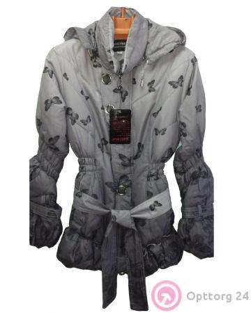 Плащ детский серый с бабочками купить оптом