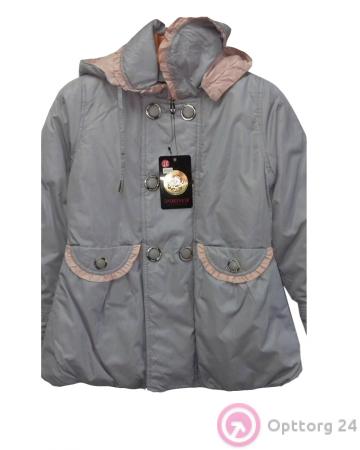 Плащ детский светло-голубой с оборками на карманах купить оптом