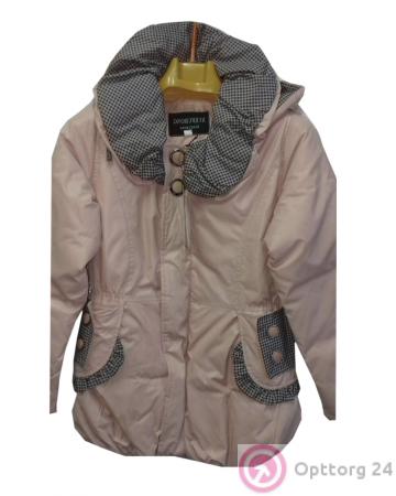 Плащ детский бежевый с объемным воротником купить оптом