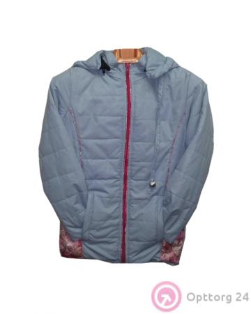 Куртка детская сиреневая с красными вставками купить оптом