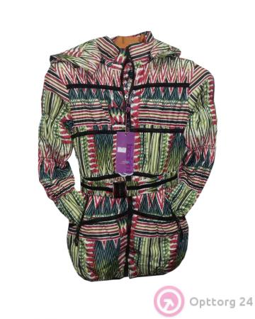 Куртка детская зеленая с принтом купить оптом