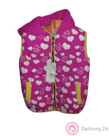 Жилет фиолетовый в сердечки купить оптом