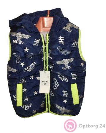 Жилет синий с орлами купить оптом