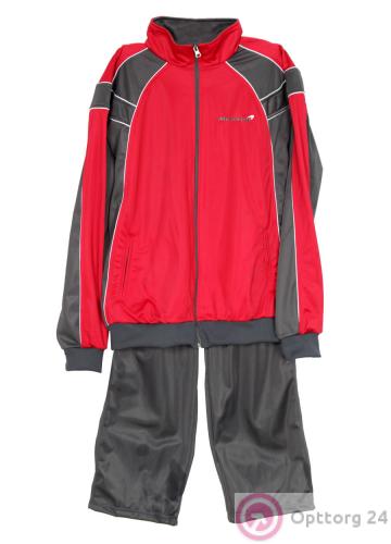 Костюм спортивный мужской комбинированный красно-черный купить оптом