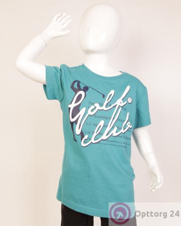 Футболка детская бирюзовая "Golf" купить оптом
