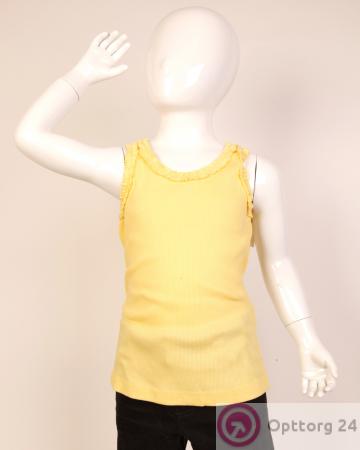 Майка детская желтая с декором купить оптом