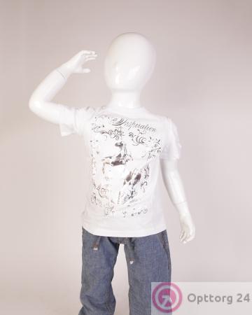 Футболка детская с лошадью белая купить оптом