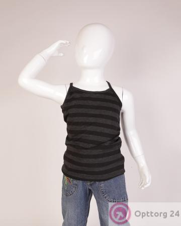 Майка детская черная в полоску купить оптом