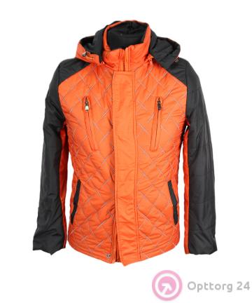 Куртка оранжевая с черными рукавами купить оптом