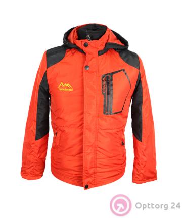 Куртка красная с черными вставками купить оптом