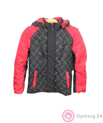 Куртка черная с красными рукавами купить оптом