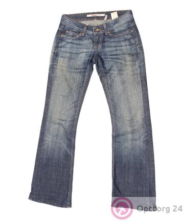 Джинсы женские серо-синие тененные купить оптом