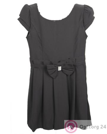 Детский сарафан черного цвета с бантом. купить оптом