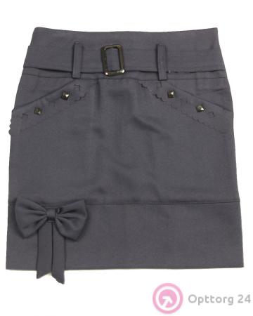 Детская юбка для школы с бантом. купить оптом