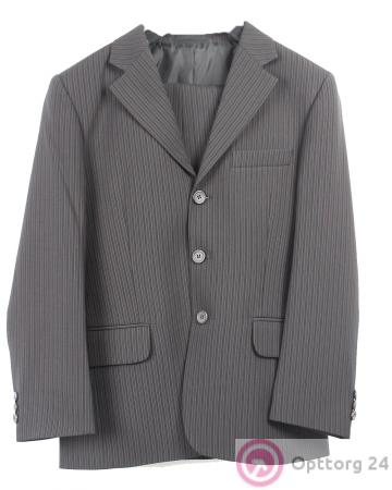 Детский школьный костюм  черного цвета в полоску. купить оптом