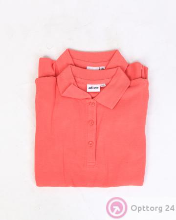 Поло для девочек коралловое купить оптом