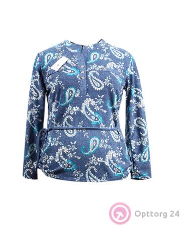 Рубашка женская с имитацией нагрудных карманов купить оптом