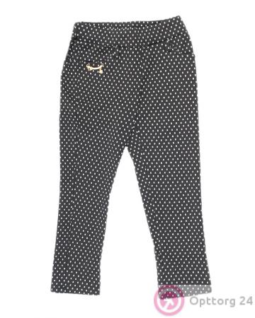 Брюки -джегинсы черные с белыми квадратиками купить оптом