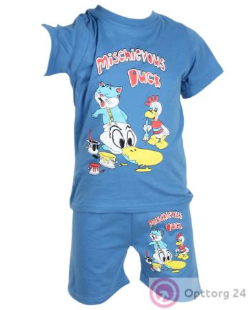Костюм детский синий с рисунком купить оптом
