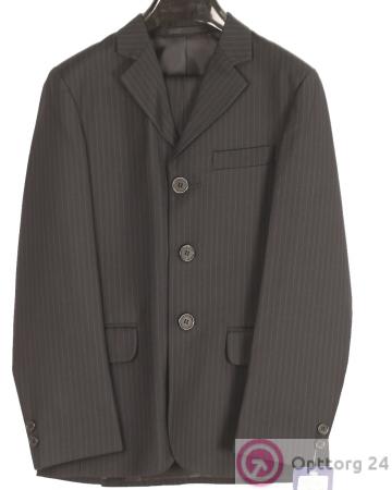 Костюм детский черного цвета с голубой вертикальной полоской.КСД 131/658 купить оптом