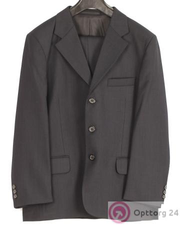 Однотонный костюм для мальчика  черного цвета школьная форма  КСД 131/420 купить оптом