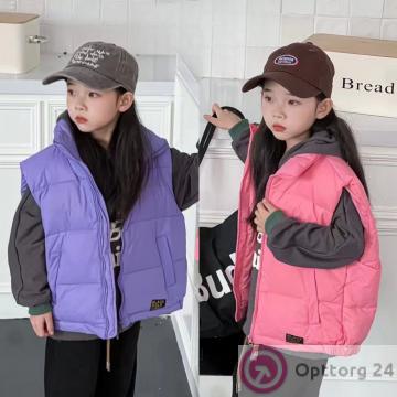 Жилет на синтепоне стеганый подростковый купить оптом