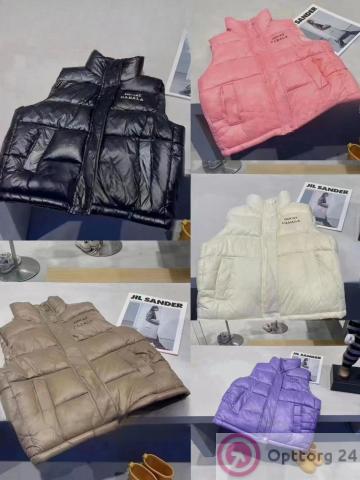 Жилет подростковый стеганый на синтепоне с надписью купить оптом